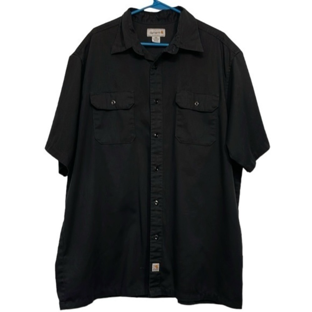 Men’s Carhartt Work Double Front Pocket Button Down Casual Shirt Size 2XL #6026
